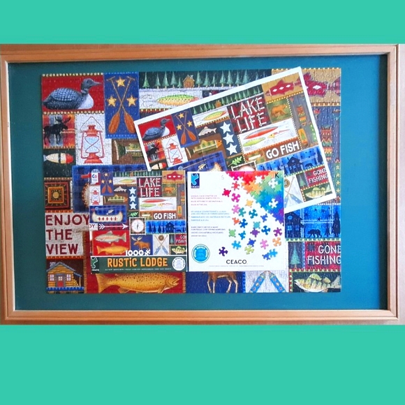 🧩 Jigsaw Puzzle 1000 pieces "Rustic Lodge" CEACO 🧩 - Picture 3 of 7